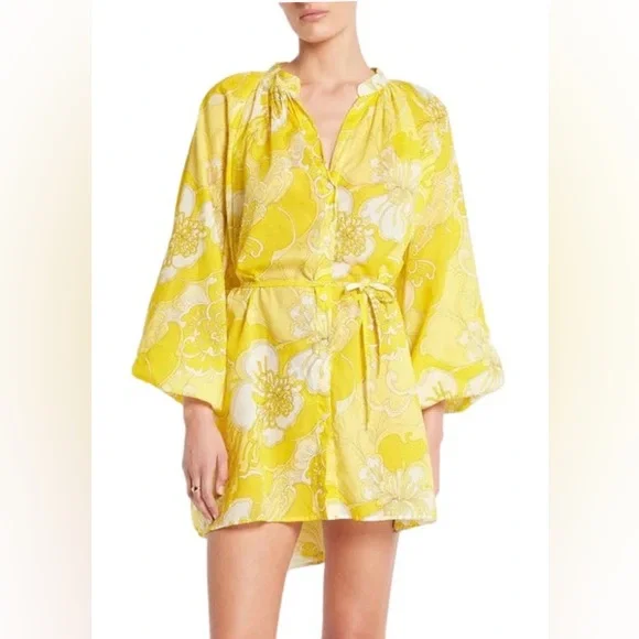 NWT Faithfull the Brand Lucita Smock Dress La Frana Floral Print M/6 - Picture 3 of 9